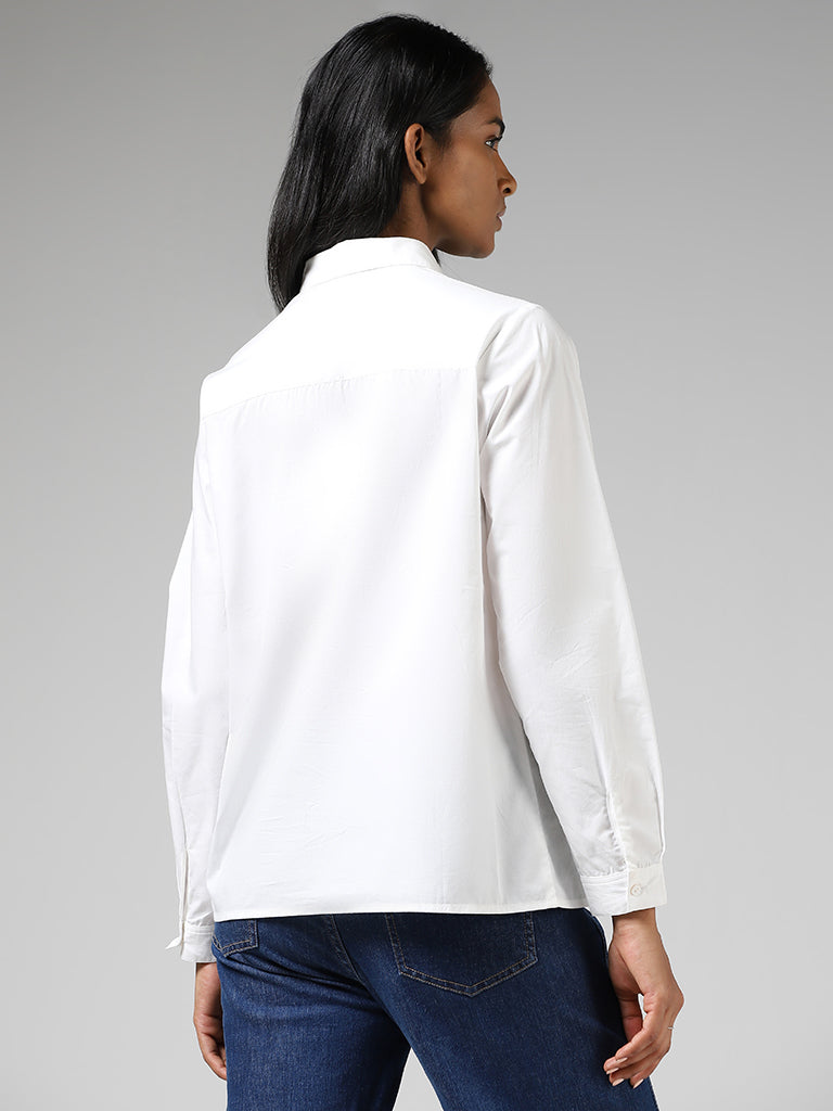 LOV White Embroidered Shirt