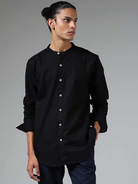 ETA Solid Black Resort-Fit Shirt