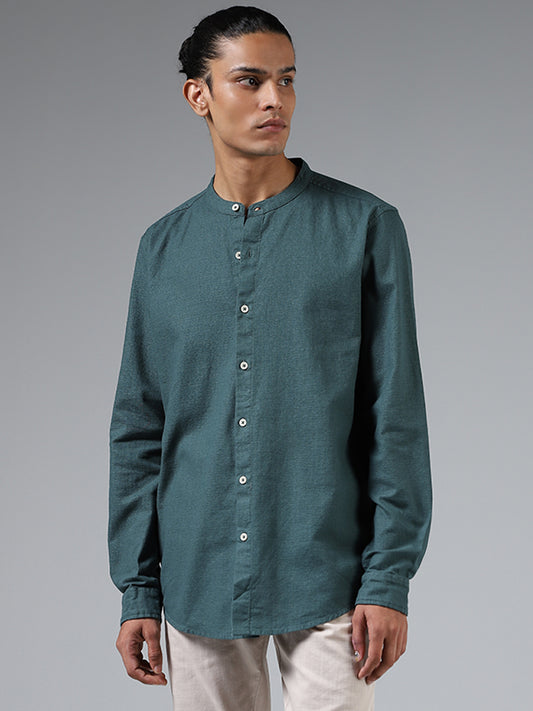 ETA Solid Green Resort-Fit Shirt