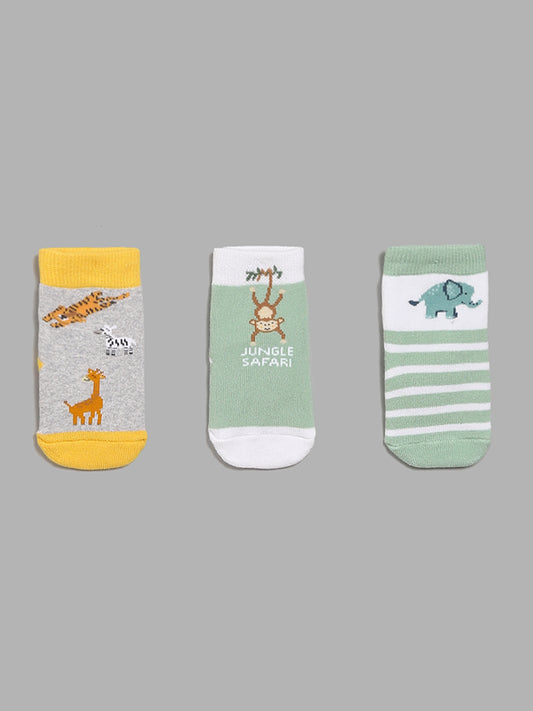HOP Baby Multicolor Assorted Socks - Pair of 3