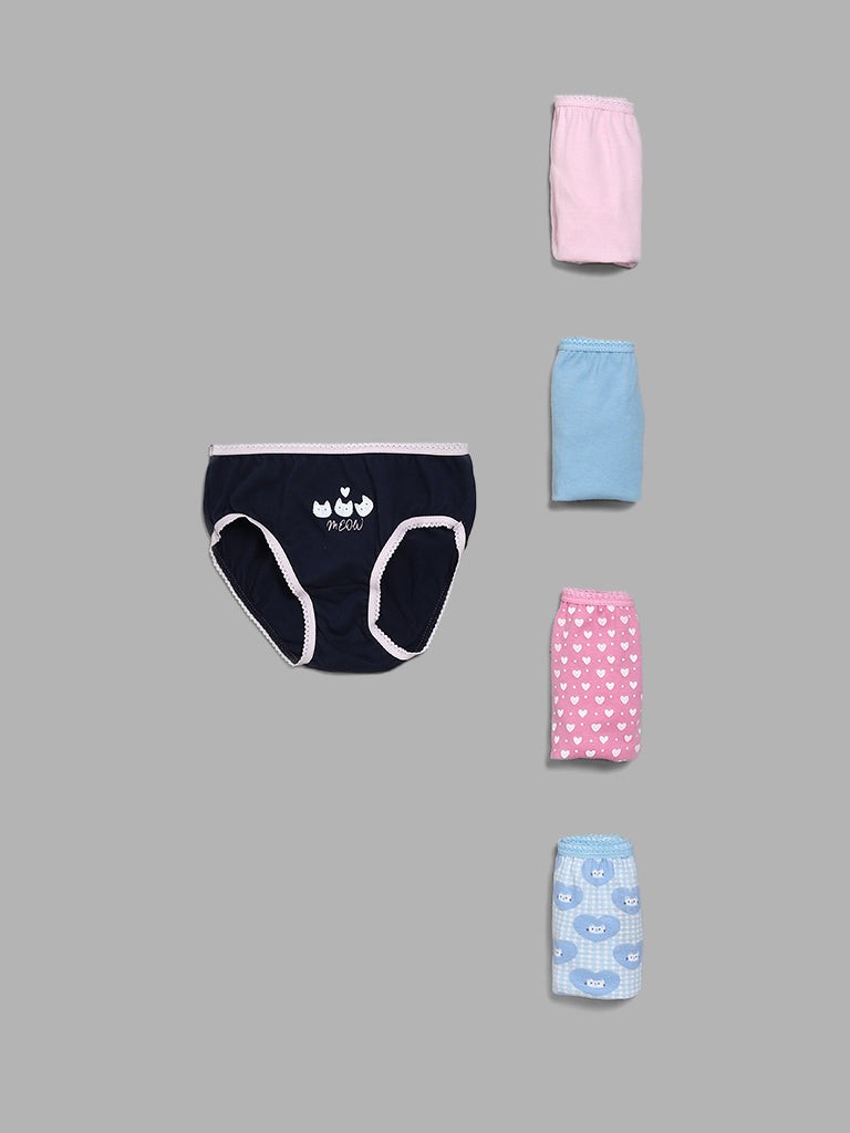 HOP Kids Printed Multicolor Assorted Briefs - Pack of 5