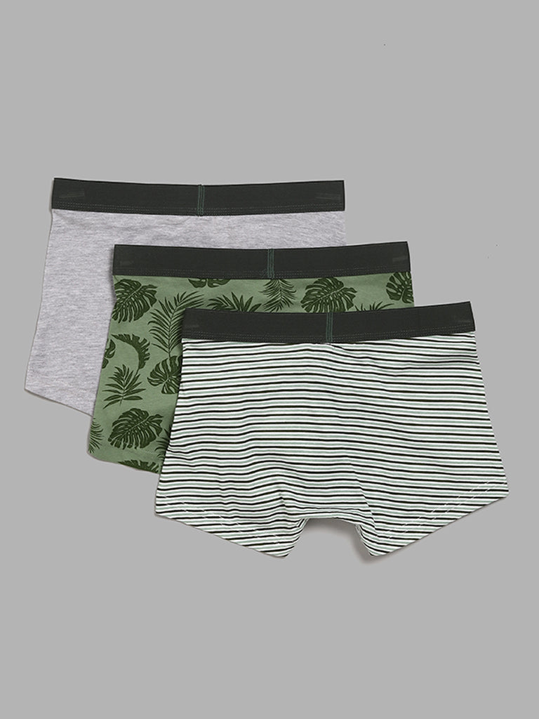 Y&F Kids Multicolor Printed Assorted Briefs - Pack of 3