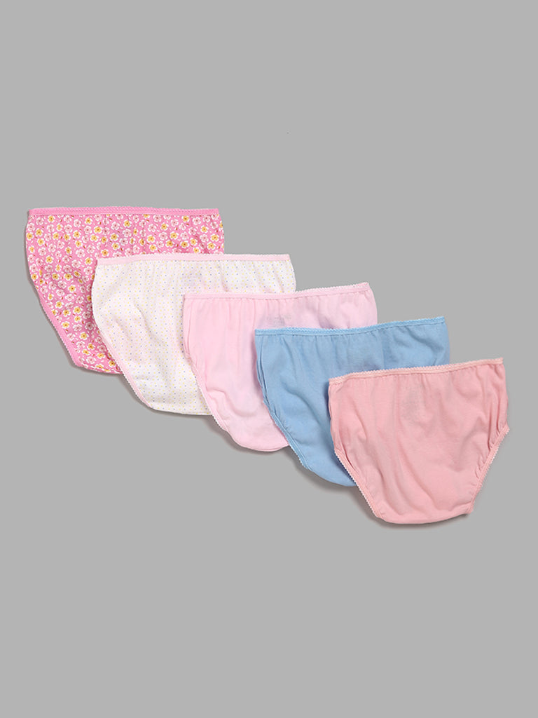 Y&F Kids Multicolor Assorted Briefs - Pack of 5