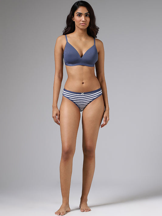 Wunderlove Blue Bikini Briefs - Pack of 3