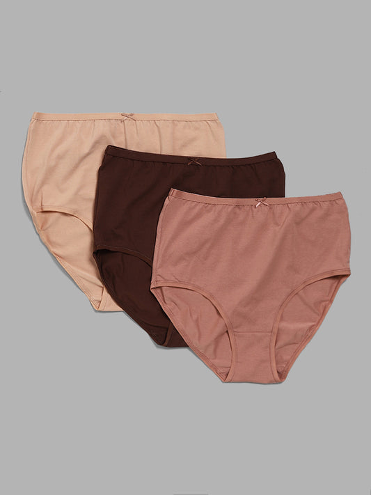 Wunderlove Multicolor Full Briefs - Pack of 3