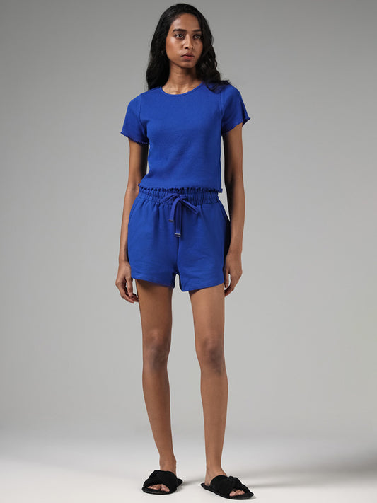 Superstar Self Blue Relaxed Fit Shorts