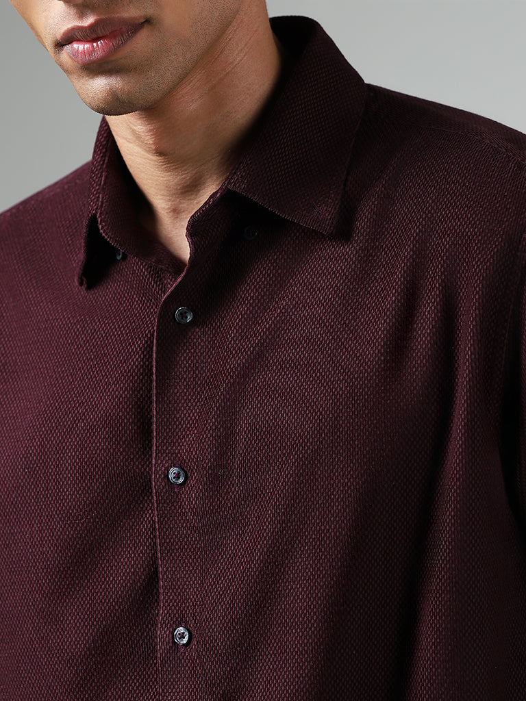 Ascot Wine Relaxed Fit Shirt