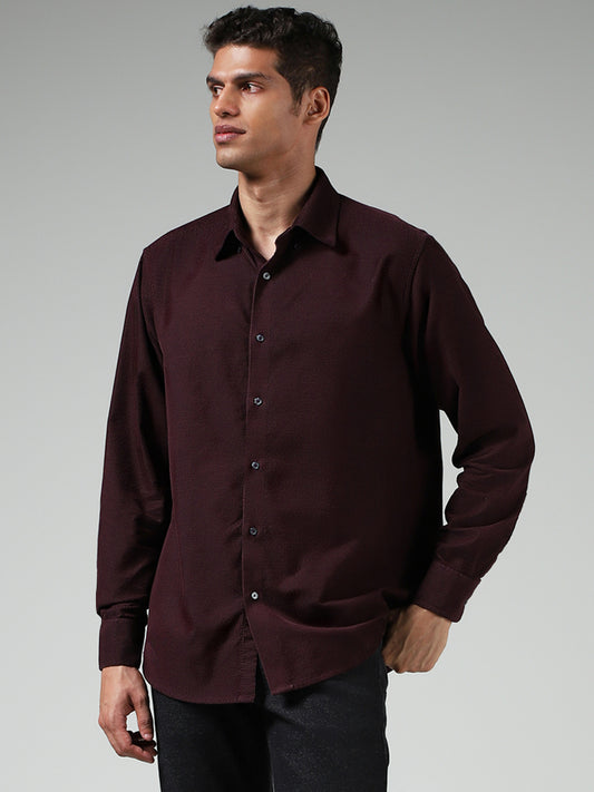 Ascot Wine Relaxed Fit Shirt