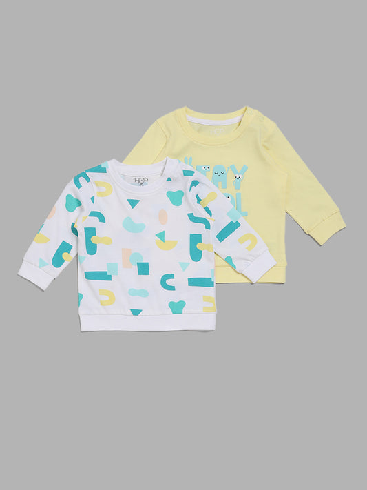 HOP Baby Multicolor Printed T-Shirts - Pack of 2