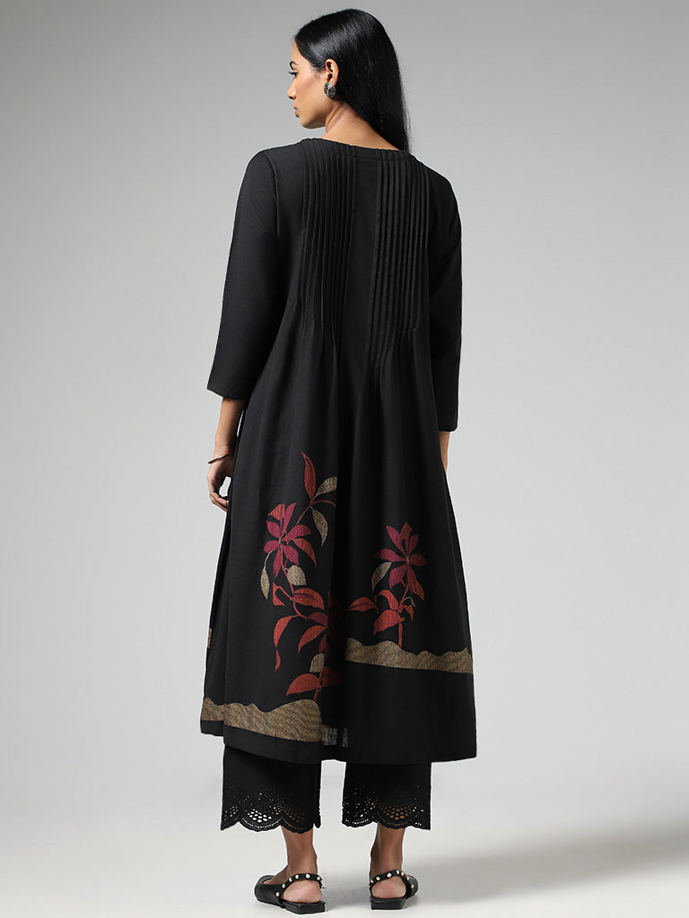 Handworked Gathered Kurti(FFD18BL-21) – Veena Viji