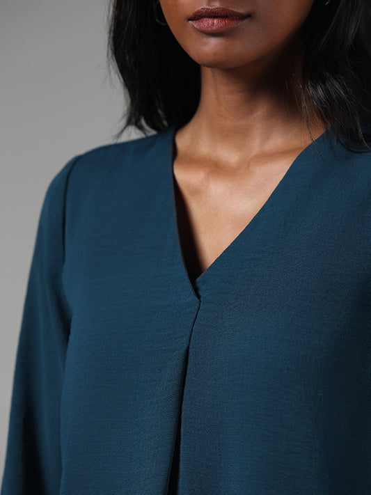 Wardrobe Solid Teal Top