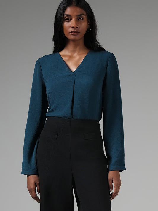 Wardrobe Solid Teal Top