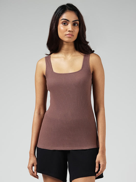 Wunderlove Brown Ribbed Camisole
