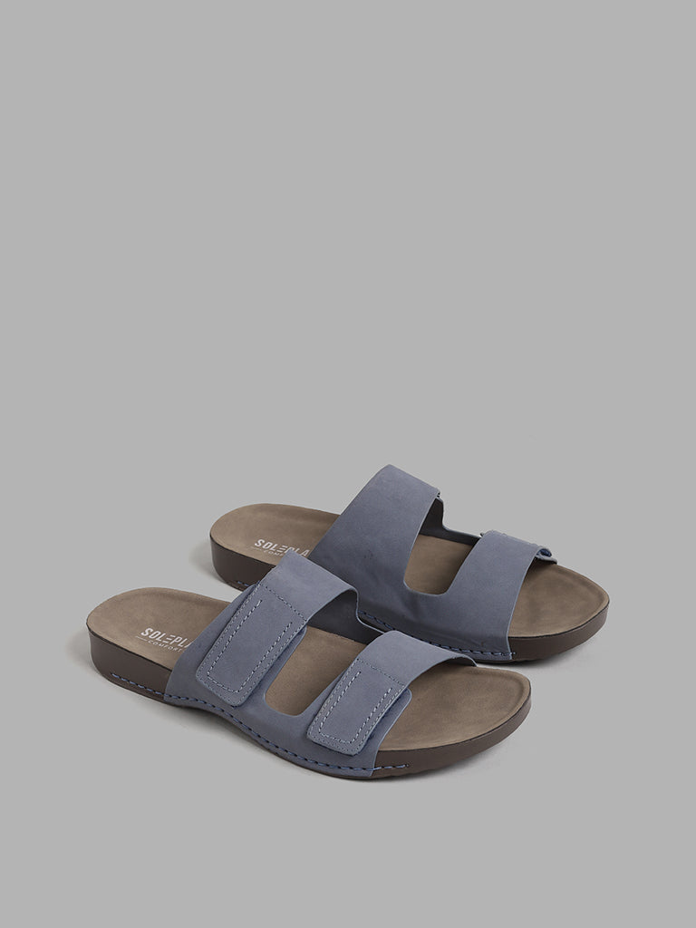 SOLEPLAY Solid Navy Double Band Sandals