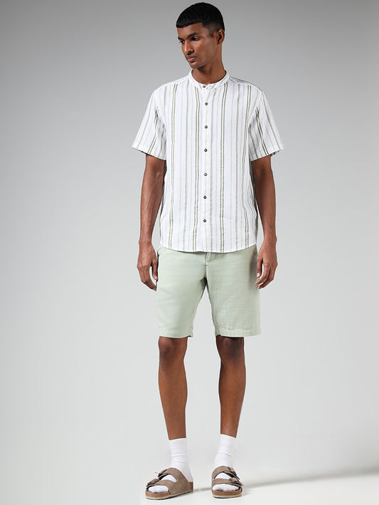 ETA Off-White Striped Resort Fit Shirt