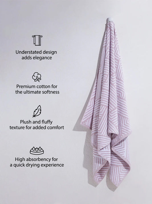 Westside Home Light Pink Step Bath Towel