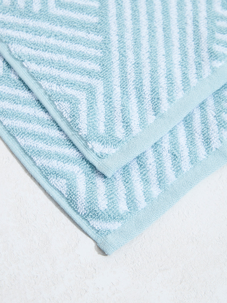 Westside Home Aqua Step Face Towel (Set of 2)