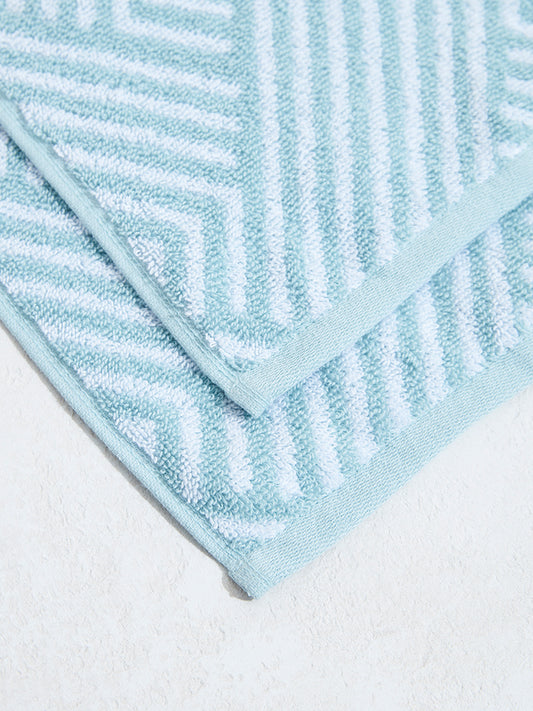 Westside Home Aqua Step Face Towel (Set of 2)