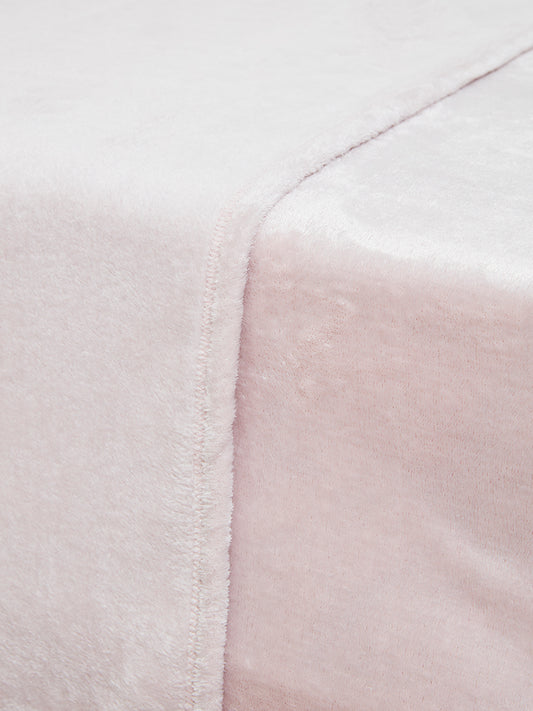 Westside Home Light Pink Fleece Single Blanket