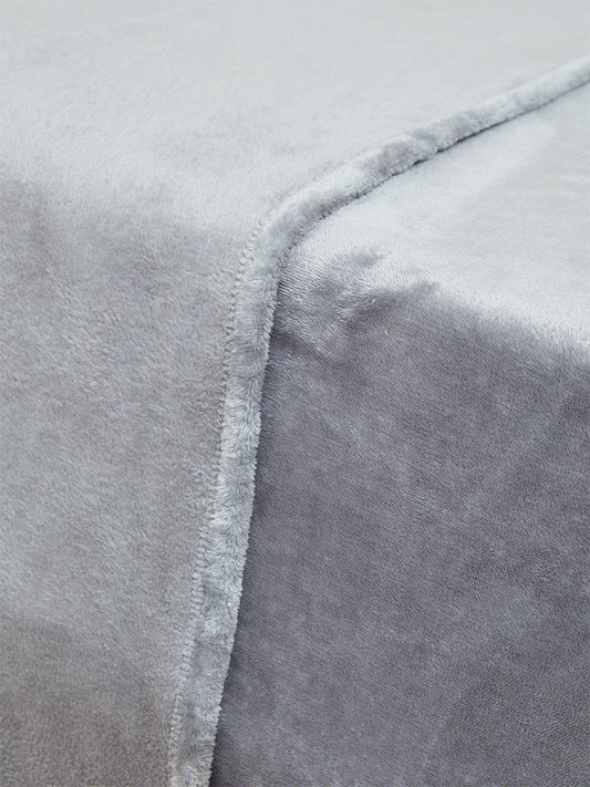 Westside Home Grey Fleece Single Blanket