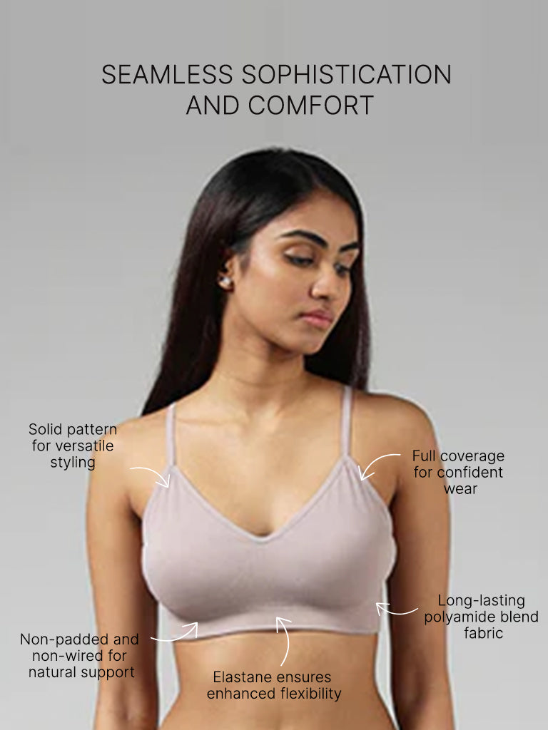 Wunderlove Solid Light Taupe Seamfree Bralette