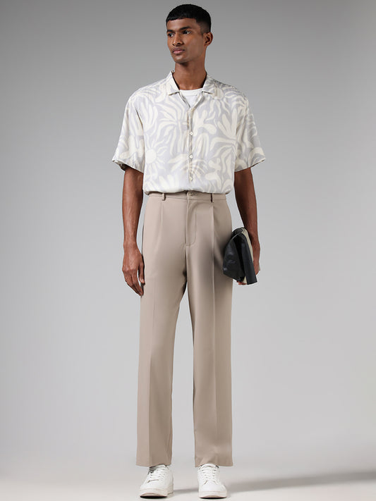 Nuon Beige Relaxed Fit Pants
