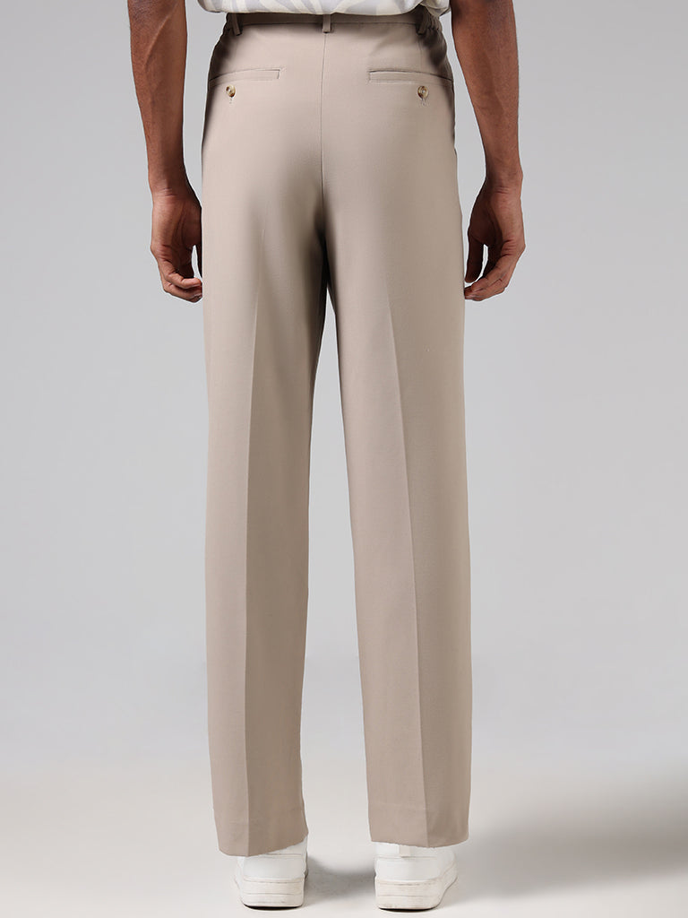 Nuon Beige Relaxed Fit Pants