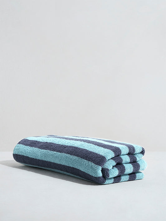 Westside Home Grey Broad Striped Bath Towel