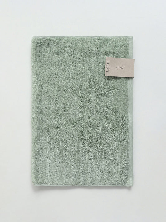 Westside Home Sage Green Self-Striped Hand Towel