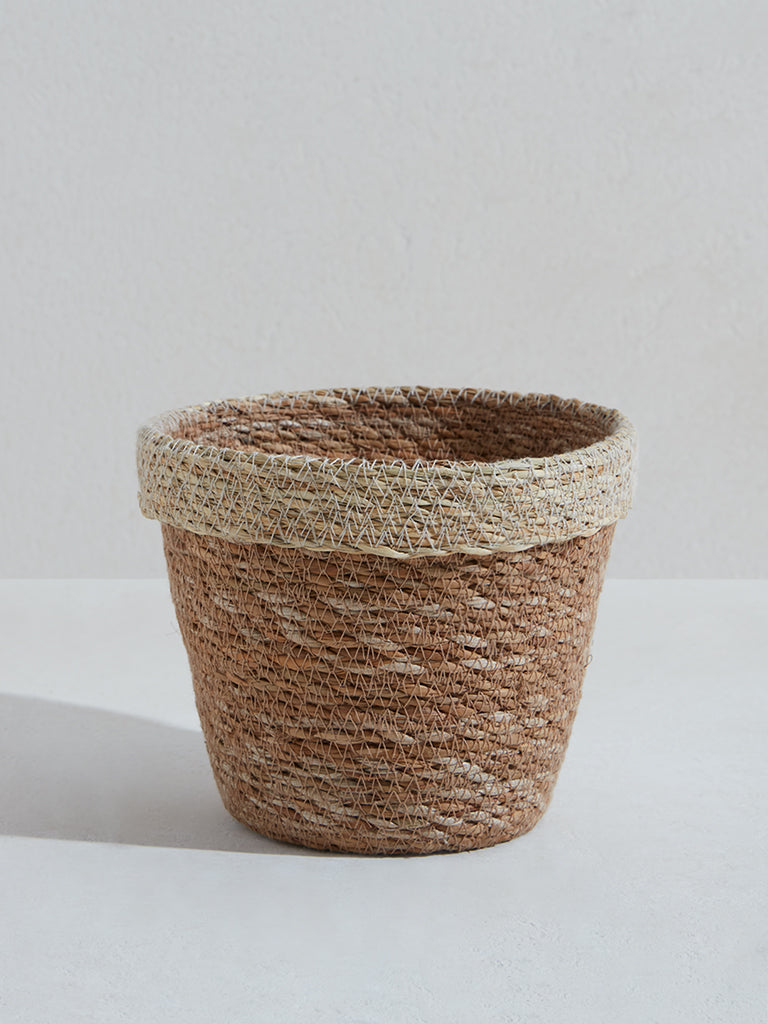 Westside Home Natural Seagrass Planter-Small