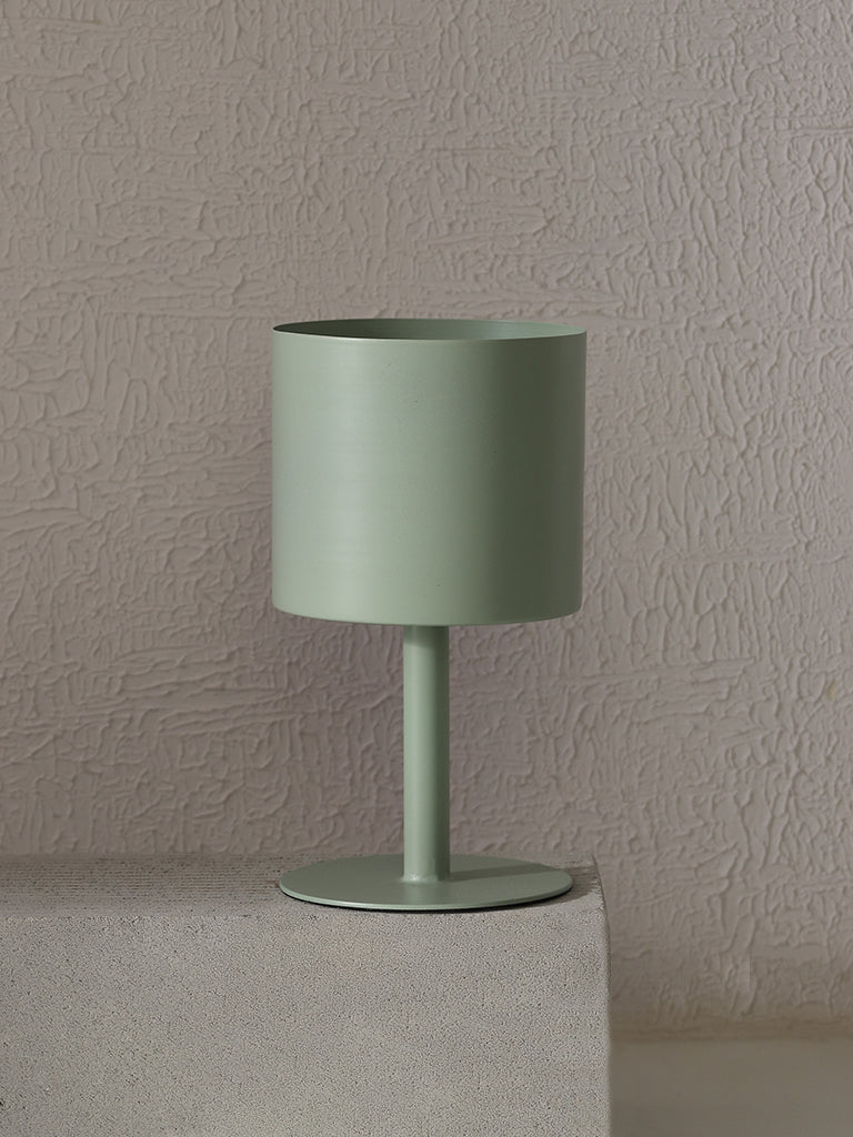 Buy Westside Home Light Green Cylindrical Metal Planter from Westside