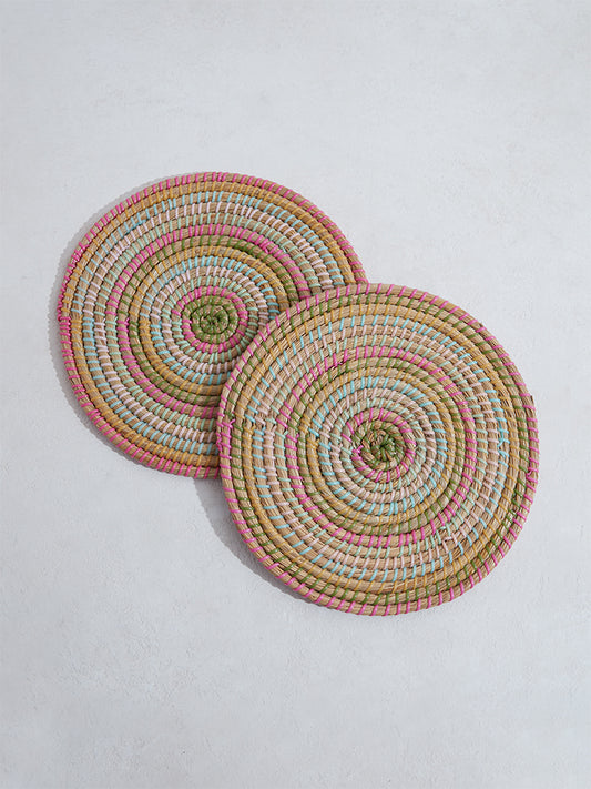 Westside Home Multicolor Braided Placemat (Set of 2)