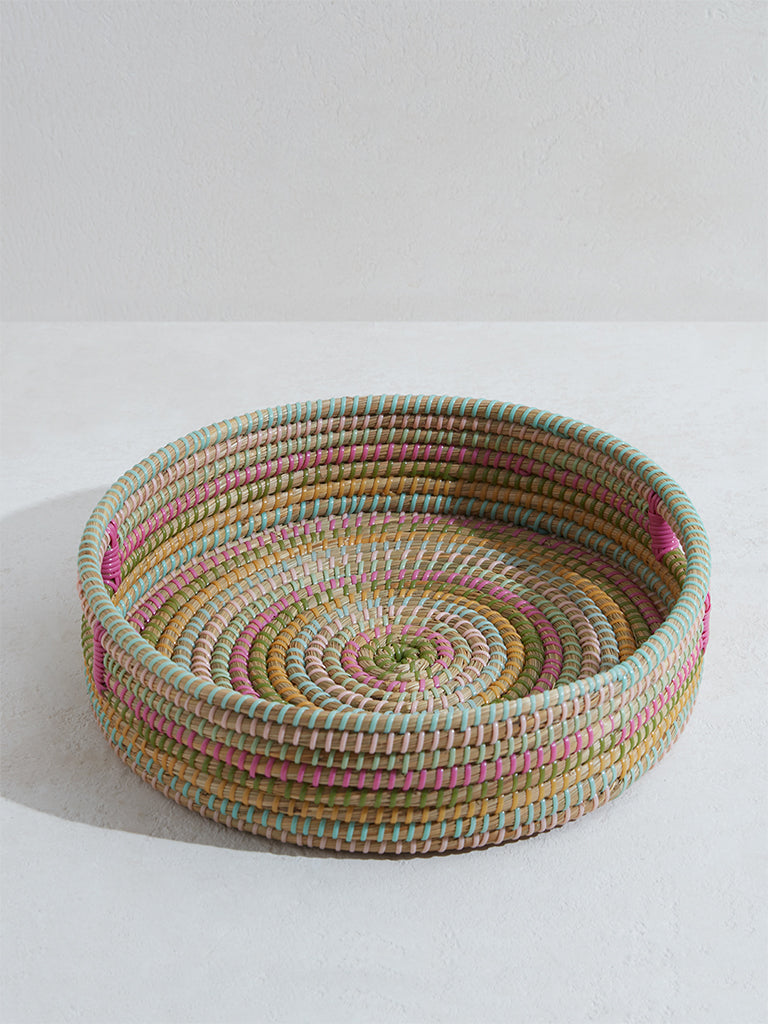 Westside Home Multicolor Braided Tray