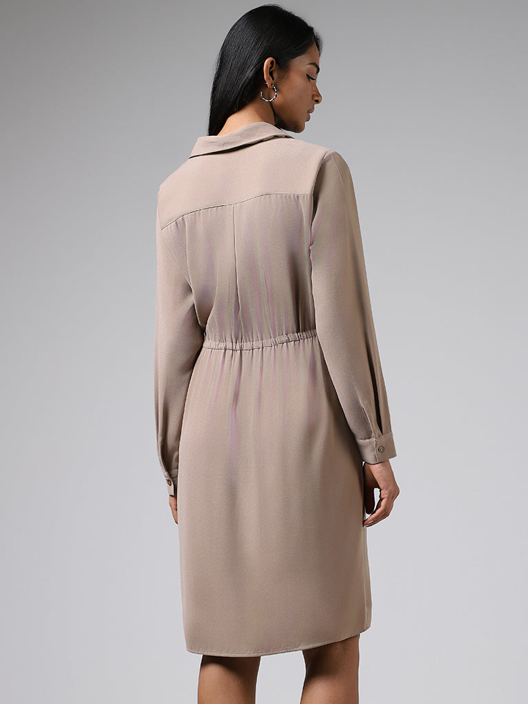 Light brown t shirt dress online