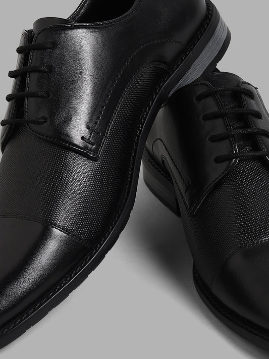 SOLEPLAY Black Lace-Up Formal Shoes