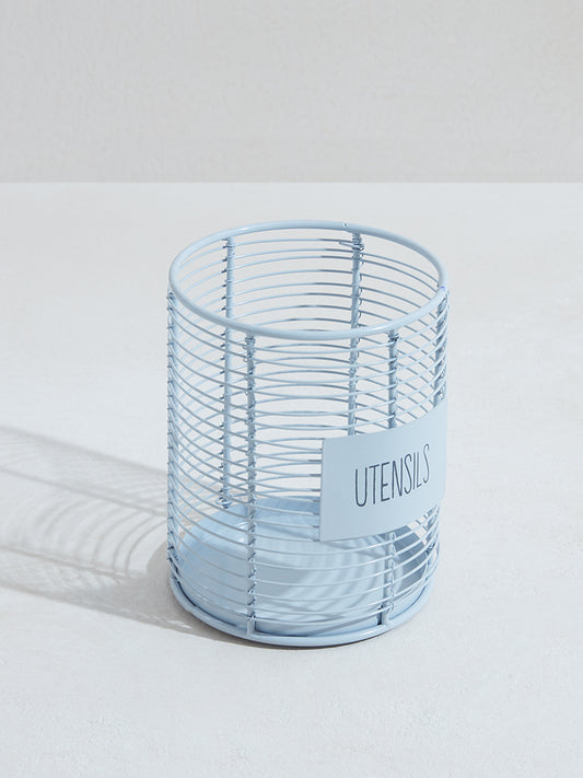Westside Home Light Blue Wired Cutlery Caddy