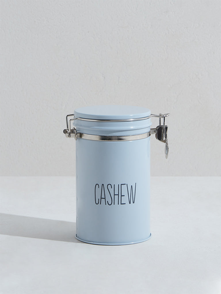 Westside Home Light Blue Cashew Canister