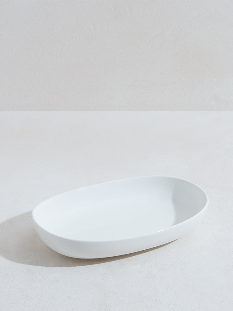 Westside Home White Porcelain Platter Dish
