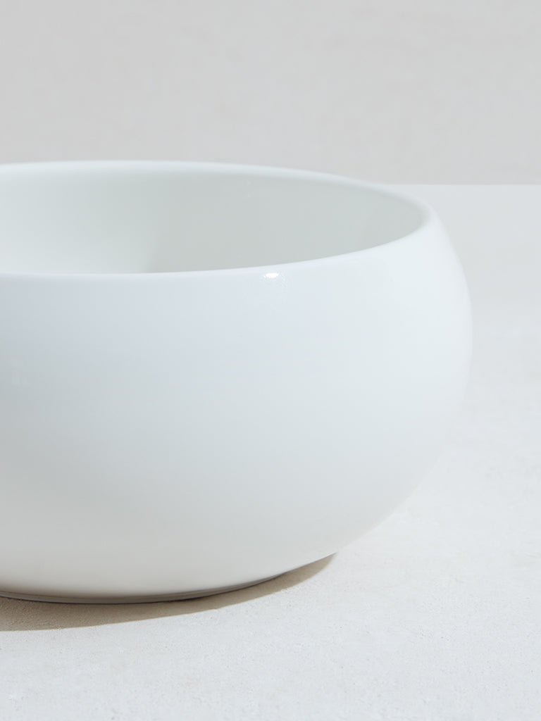 Westside Home White Porcelain Serving Bowl