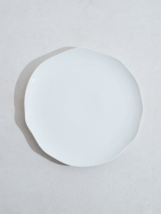 Westside Home White Porcelain Dinner Plate