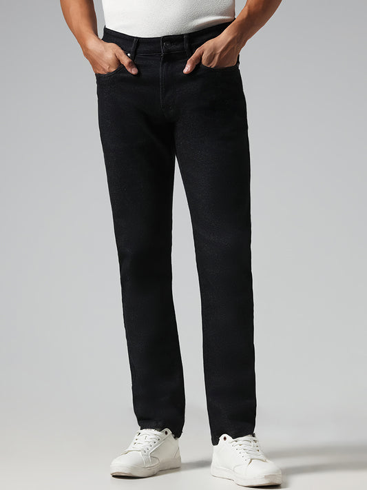 Ascot Solid Black Relaxed Fit Denim Jeans