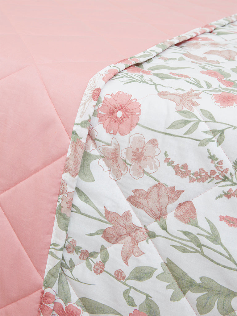 Westside Home Dusty Pink Floral Print Single Comforter