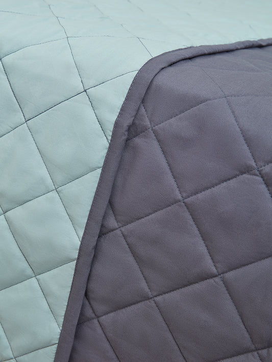 Westside Home Grey Reversible Solid Double Quilt