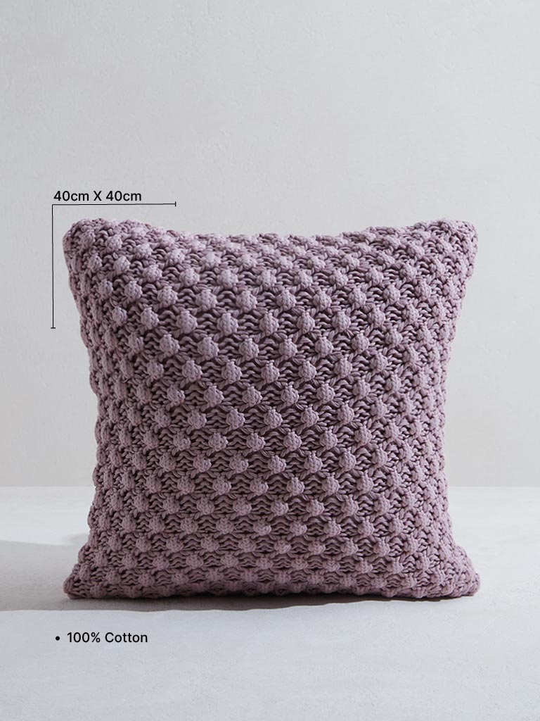 Westside Home Purple Popcorn Textured Cushion Cover