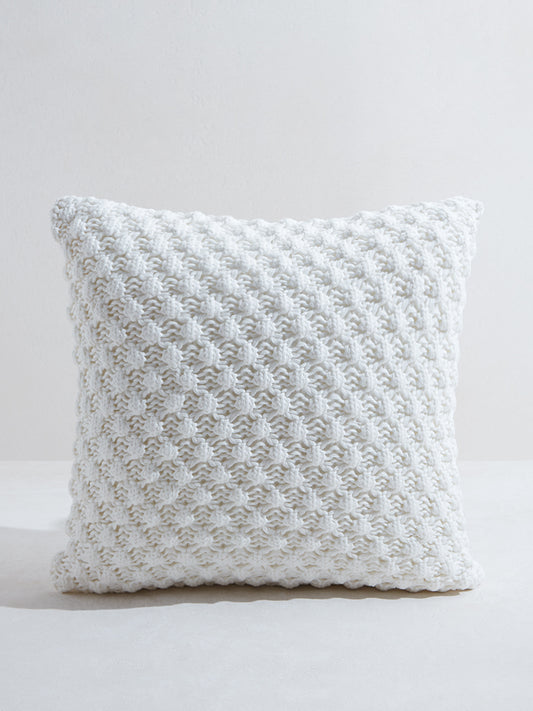 Westside Home White Popcorn Textured Cushion Cover