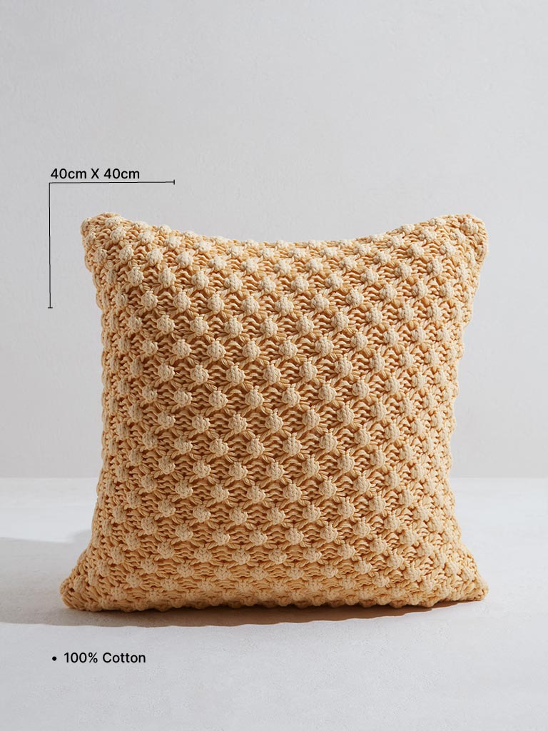 Westside Home Mustard Popcorn Textured Cushion Cover