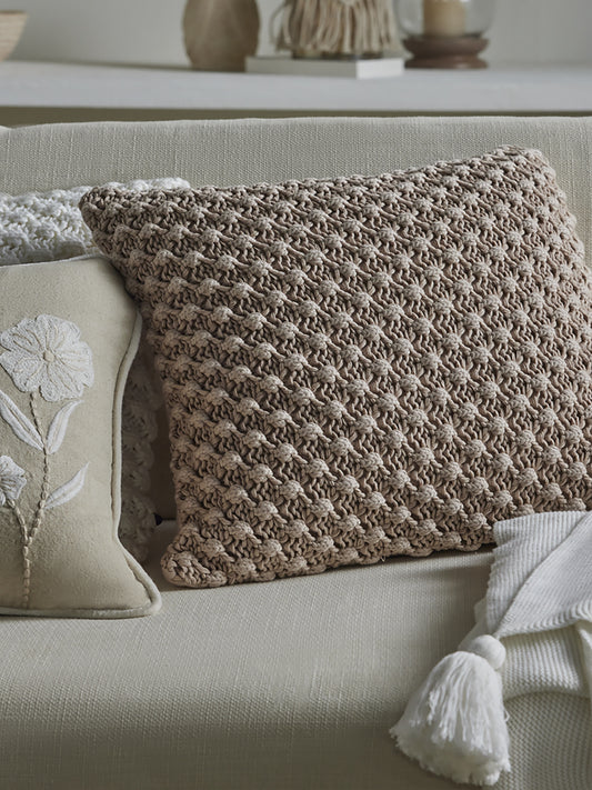 Westside Home Brown Popcorn Textured Cushion Cover