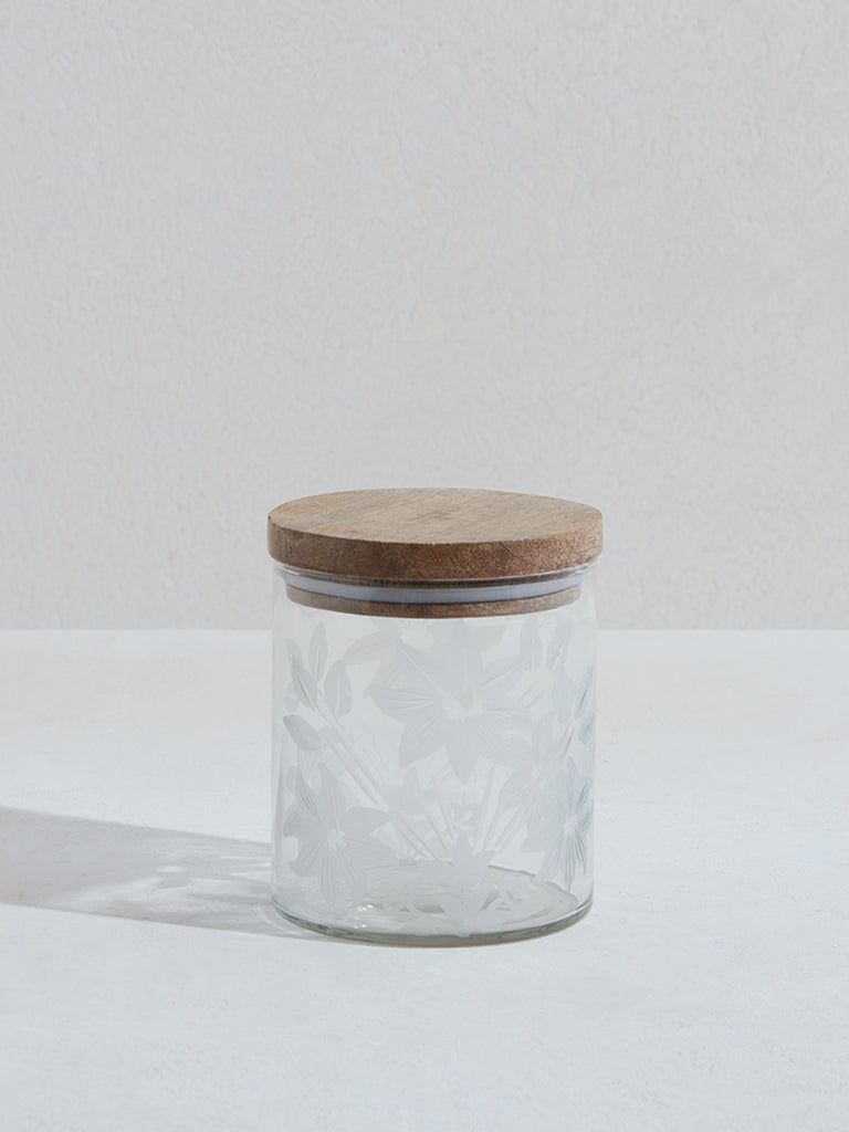 Westside Home Multicolour Damask Glass Storage Jar
