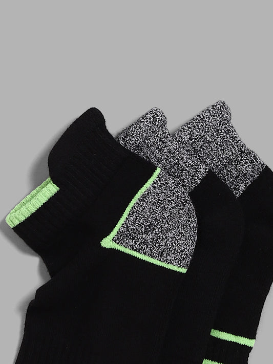 WES Lounge Black Trainer Socks - Pack of 3