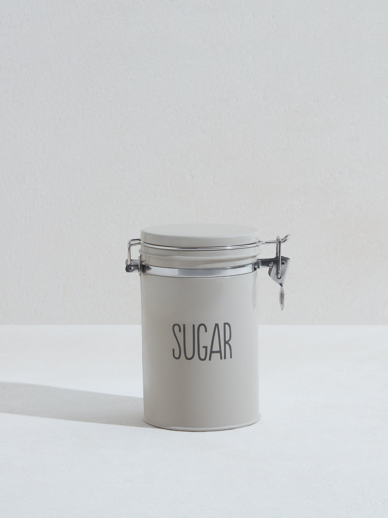 Westside Home Off White Sugar Canister